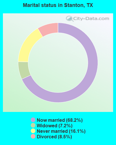 Marital status in Stanton, TX