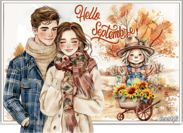 bienvenue septembre automne belle image couple
