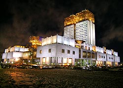 Russian Academy of Sciences at night