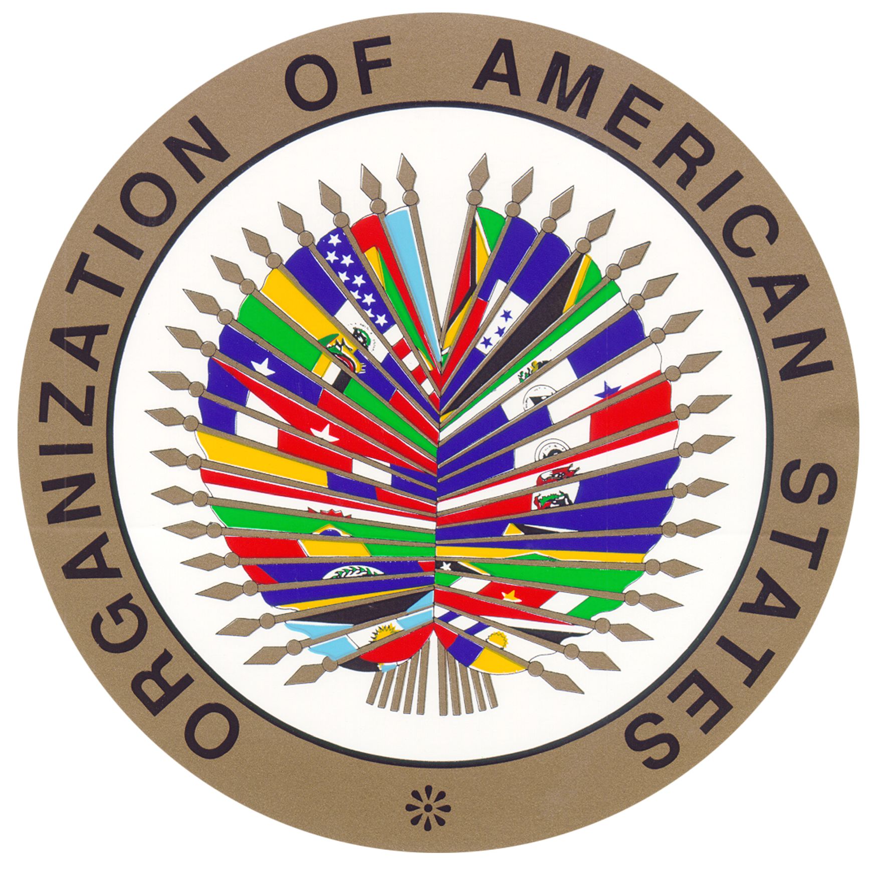 OAS emblem with the flags of the member states