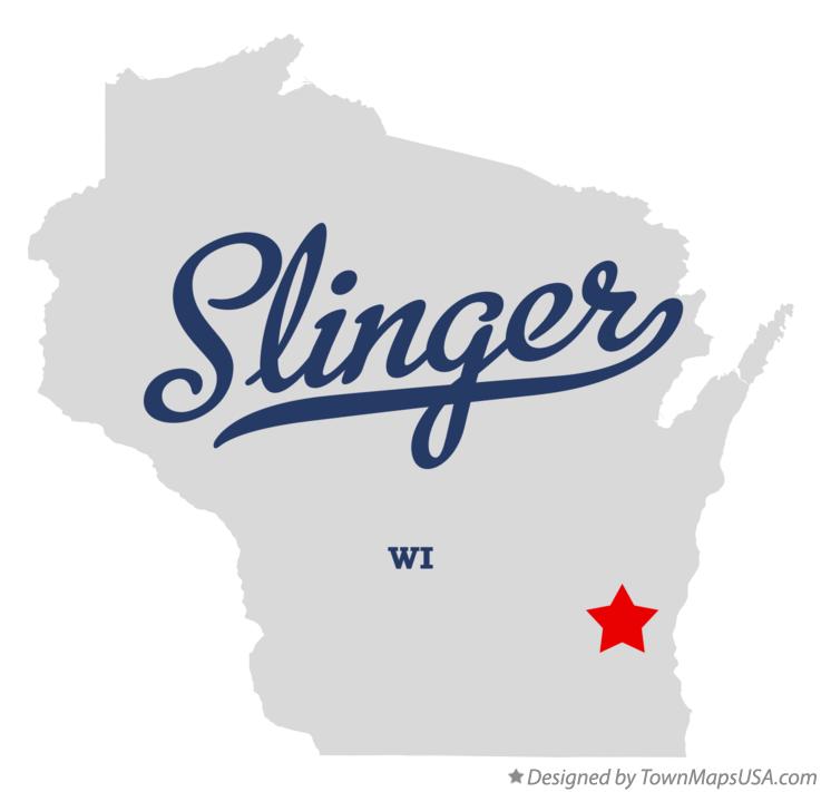 Map of Slinger Wisconsin WI