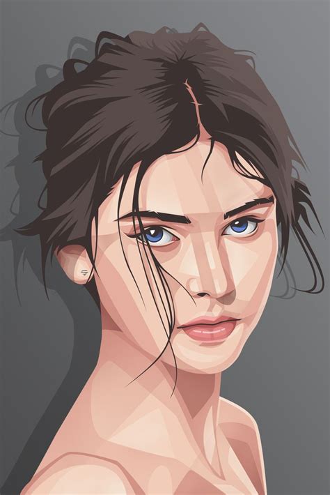 vector art in 2020 | Vector portrait illustration, Digital portrait art, Vector portrait