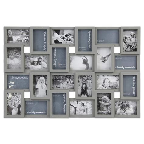 Photo Frame Picture Frame - 24 Sockets Gray Finish Frame Collage Collection Wall Hanging Picture ...