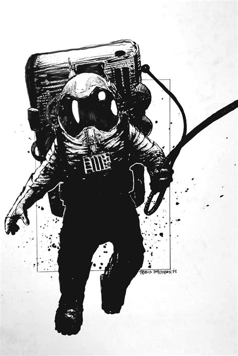 Spaceman Drawing at PaintingValley.com | Explore collection of Spaceman ...