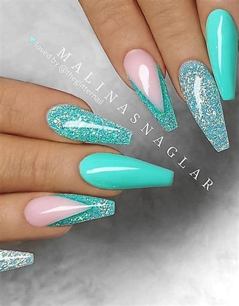 25 Turquoise & Teal Nails For A Fresh Look | Teal nails, Turquoise nails, Coffin nails designs