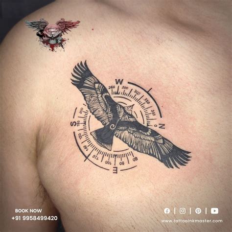 Travelers Symbolic Direction and Eagle Tattoo | Tattoo Ink Master