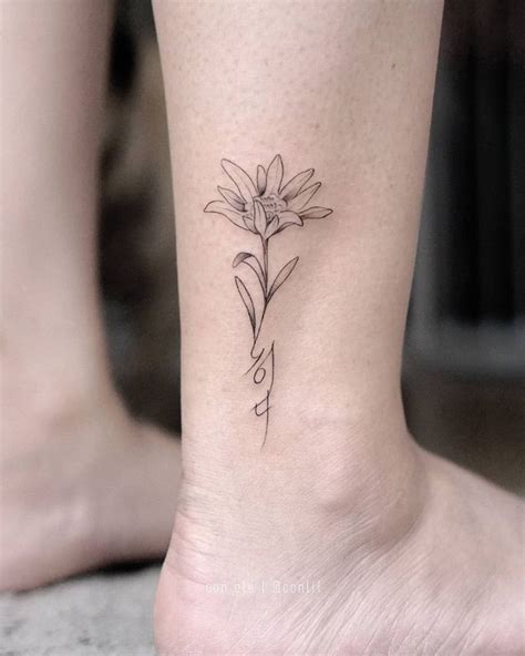 edelweiss flower tattoo - Google Search | Edelweiss tattoo, Small tattoos, Vintage tattoo