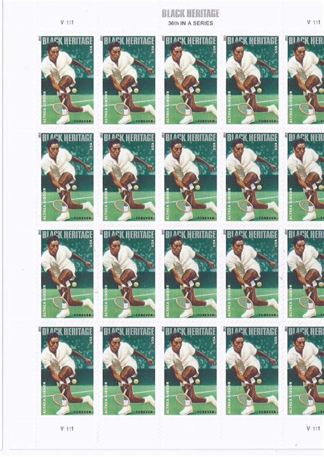 ALTHEA GIBSON - 20 (USPS) MINT SHEET STAMPS - United States