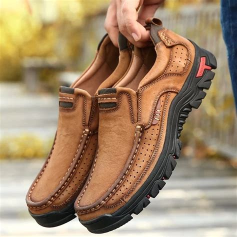 Shoes - Casual Stylish Men Genuine Leather Moccasin Sneakers Shoes ...