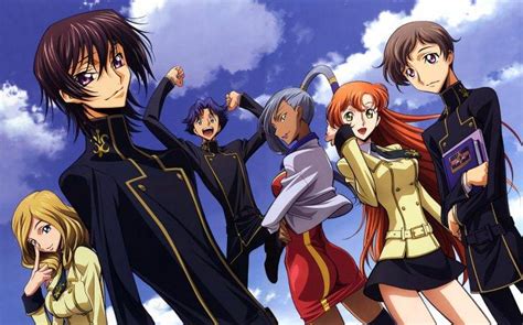 Code Geass, Anime, Shirley Fenette, Lamperouge Lelouch, Milly Ashford, Rivalz Cardemonde ...