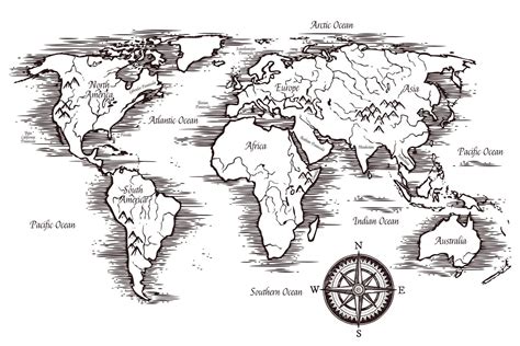 Sketch World Map Template 477252 Vector Art at Vecteezy