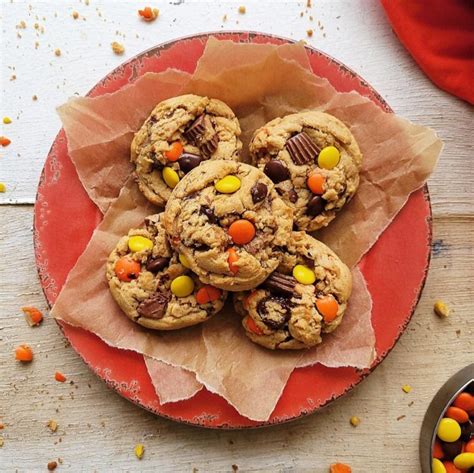 Reese's Pieces Cookies - Whisking Wolf