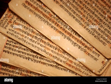 Old Indian Sanskrit Manu Script, old manuscript, vedas, India, Asia Stock Photo - Alamy