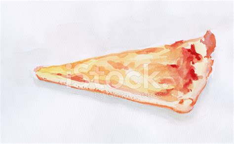 Watercolor Painting, Slice Of Pizza, Xxl Stock Photo | Royalty-Free ...