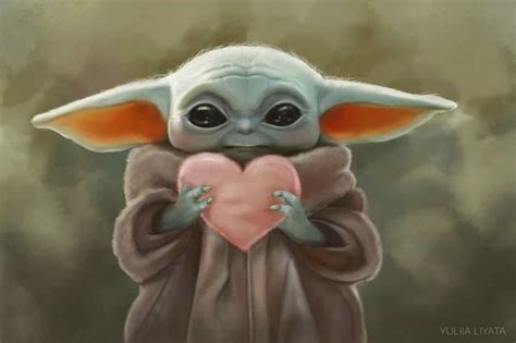 Baby Yoda fan art | Рисунки, Открытки