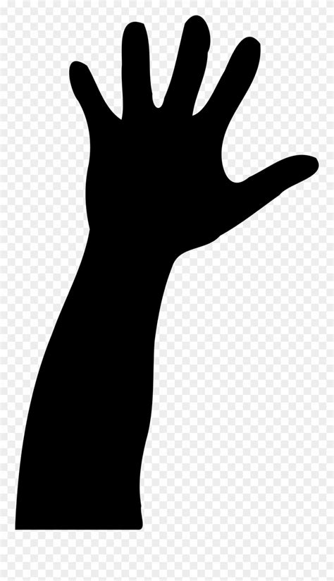 Download Hand Clip Art - Silhouette Hand Reaching Up - Png Download (#79412) - PinClipart