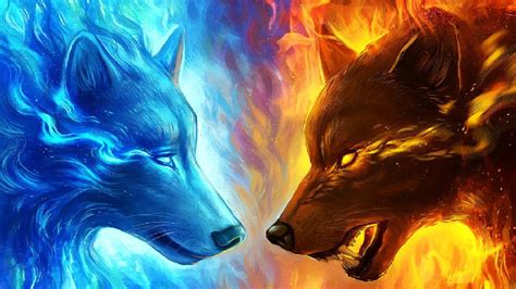 Cool Fire Wolf Wallpapers - Top Free Cool Fire Wolf Backgrounds - WallpaperAccess