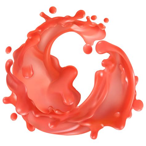 Red fruit splash liquid effect illustration 14340096 PNG