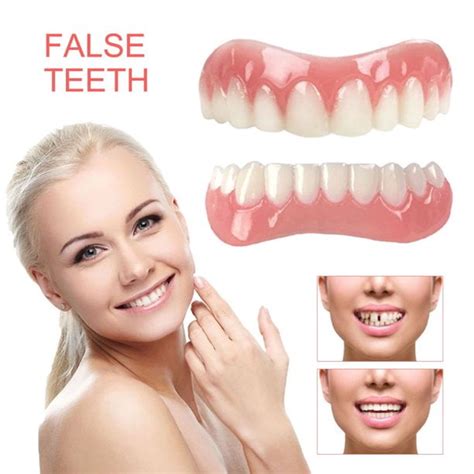 Staryop Whitening Teeth Fake Cosmetic Tooth Denture Silicone Smile Veneers Beauty Tool False ...