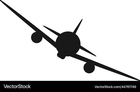 Black plane silhouette airplane symbol flight Vector Image