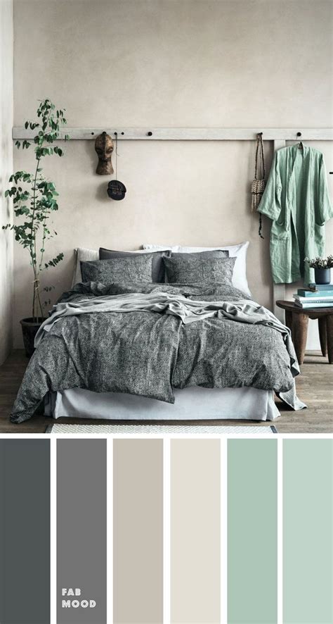 Grey and mint color palette | Grey colour scheme bedroom, Grey bedroom colors, Bedroom color schemes