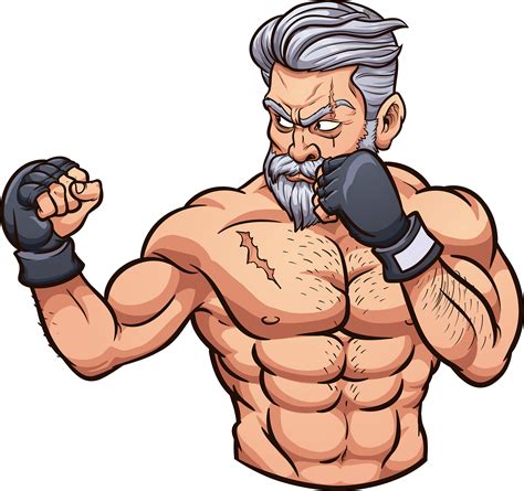 Old MMA fighter 628269 Vector Art at Vecteezy