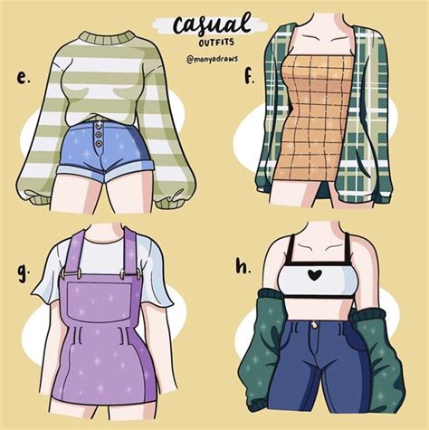 @manyadraws casual outfits | Drawing clothes, Drawing anime clothes ...