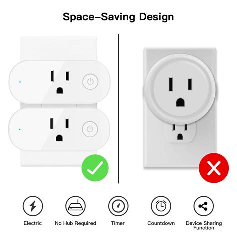 Aoycocr Timers for Electrical Outlets - WiFi Smart Plugs That Work with Alexa Google Home ...