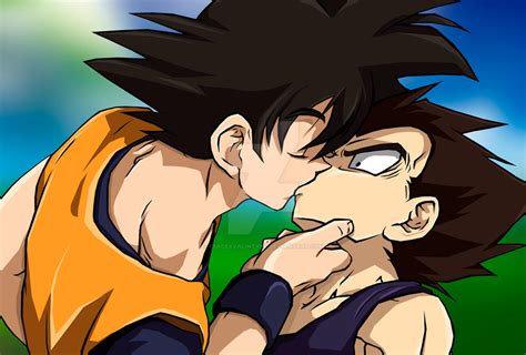 Goku and Vegeta The Kiss by TRACeXvALINTYNE on DeviantArt