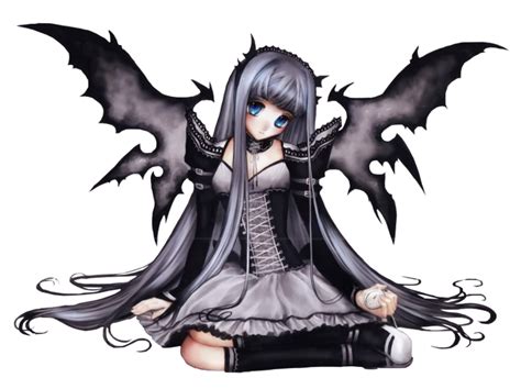 Cute Manga Dark Angel (PNG) | Official PSDs