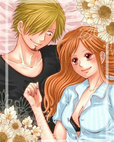 View Sanji Nami One Piece Wallpaper PNG