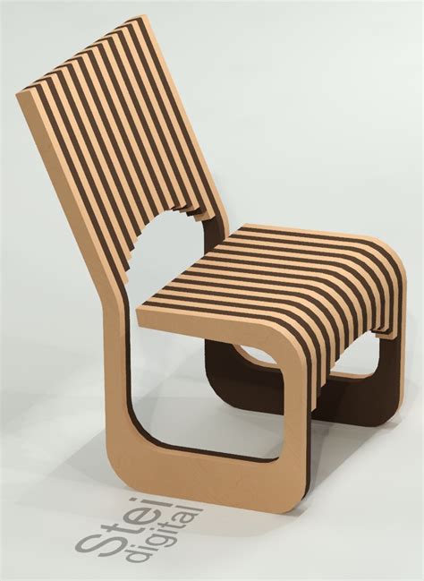 Chair 05 Dxf Cnc Files Parametric Furniture Plywood Chair - Etsy | Cnc ...