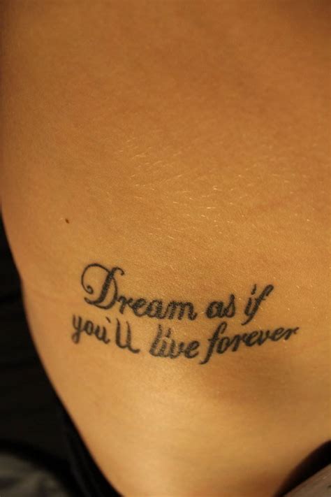 A famous quote from James Dean becomes an inspirational text tattoo « « Ratta Tattoo