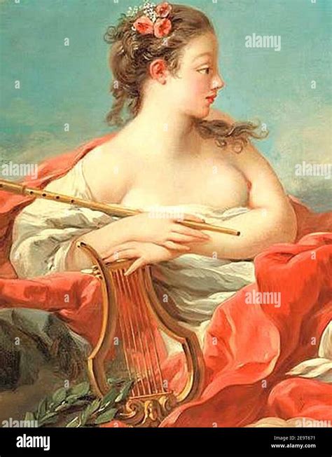 Muse Erato, Of Love Poetry, by François Boucher (cropped Stock Photo - Alamy