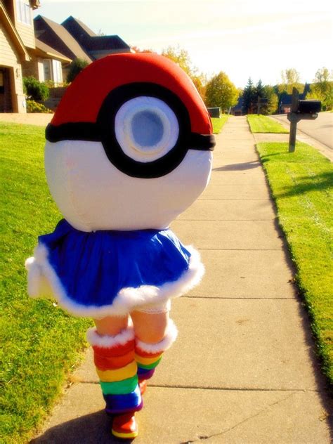 The Giant Pokeball cosplay, on top of my Rainbow Brite cosplay. Costume made and… | Pokeball ...