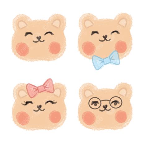 Korean Bear Stickers Hd Transparent, Korean Bear Stickers For Printable Cute Free Download ...