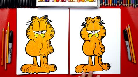 How To Draw Garfield - Art For Kids Hub