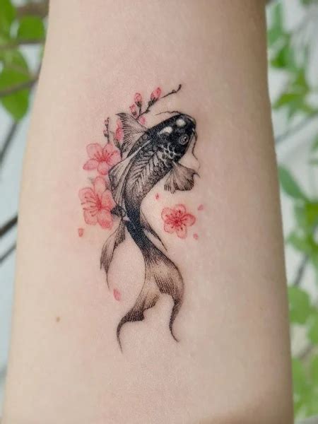 40 Koi Fish Tattoo Design Ideas & Meaning | Koi tattoo sleeve, Koi tattoo design, Blossom tattoo