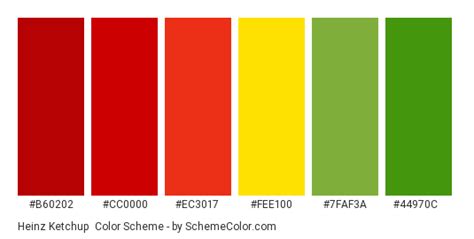 Heinz Ketchup Color Scheme » Green » SchemeColor.com