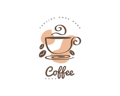 Elegant and Minimalist Coffee Shop Logo Design. Cafe Logo or Brand with Line Style 6999613 ...