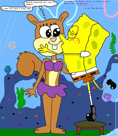 SpongeBob kissing Sandy by iedasb on DeviantArt