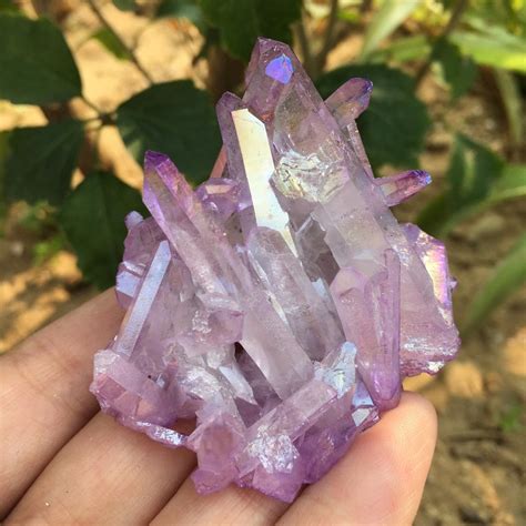 Purple Aura Quartz Crystals | Crystals & Stones | Green Witch Creations