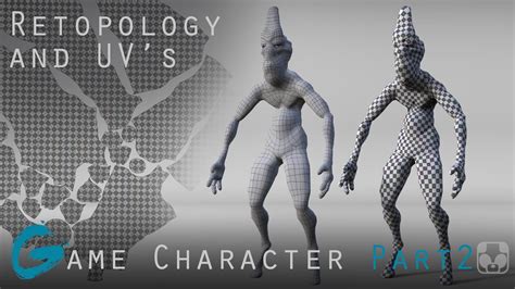 Zbrush Game Character Part 02 | Retopology and UV's - YouTube