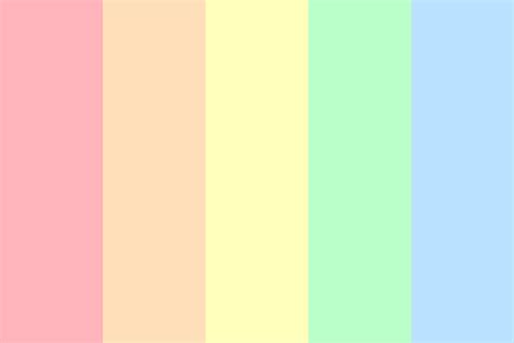 pastel colors of the rainbow Color Palette