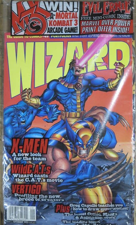 WIZARD Magazine #49 (Sept 1995) POLYBAGGED! X-Men cover, Vertigo article | Comic Collectibles ...