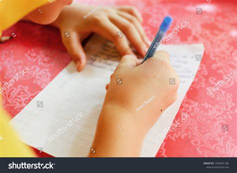 Writing Letter Little Boy Writing Letter Stock Photo 1456391186 | Shutterstock