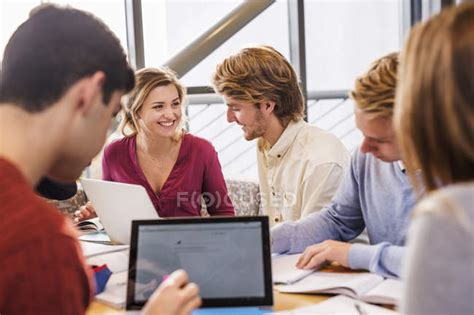 Happy young friends — connection, University Students - Stock Photo | #144221431