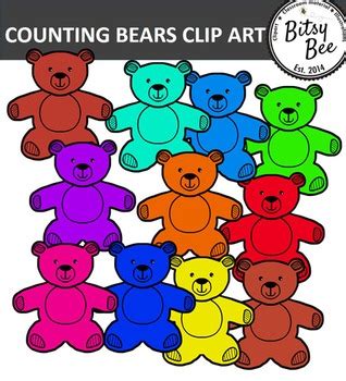 TEDDY BEAR COUNTERS CLIP ART FREEBIE by Bitsybee | TpT