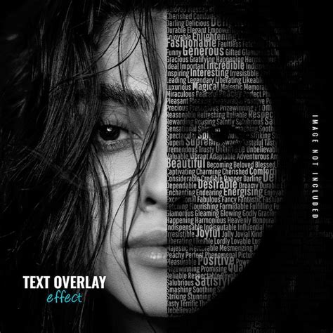 Premium PSD | Text overlay photo effect template