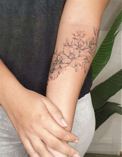 Arm flower tattoo ideas photos